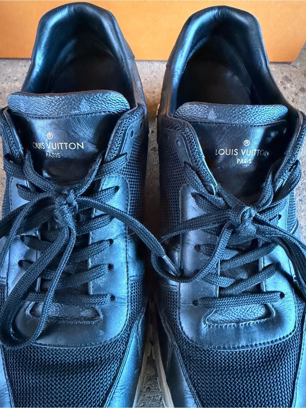 Auth. Louis Vuitton Black Men’s Run Away Sneakers - Picture 5 of 14
